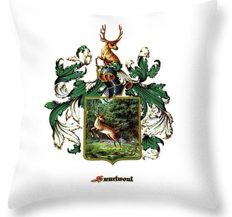 Swartwout Coat of Arms Throw Pillow